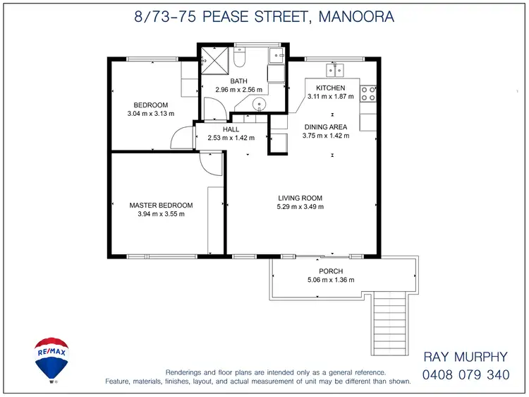 Floorplan of Homely unit listing, 8/73-75 Little Pease Street, Manoora QLD 4870