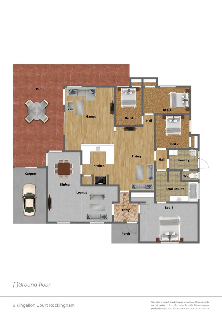 Floorplan of Homely house listing, 6 Kingallon Court, Rockingham WA 6168