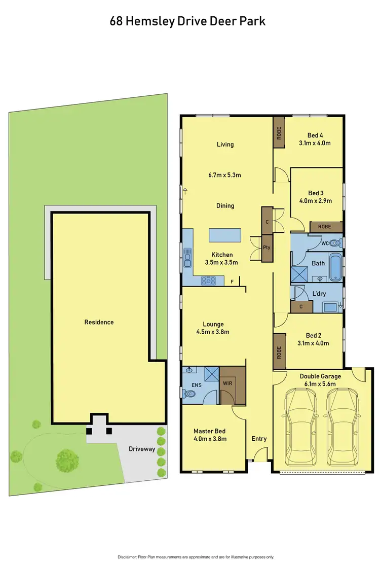 Floorplan of Homely house listing, 68 Hemsley Drive, Deer Park VIC 3023