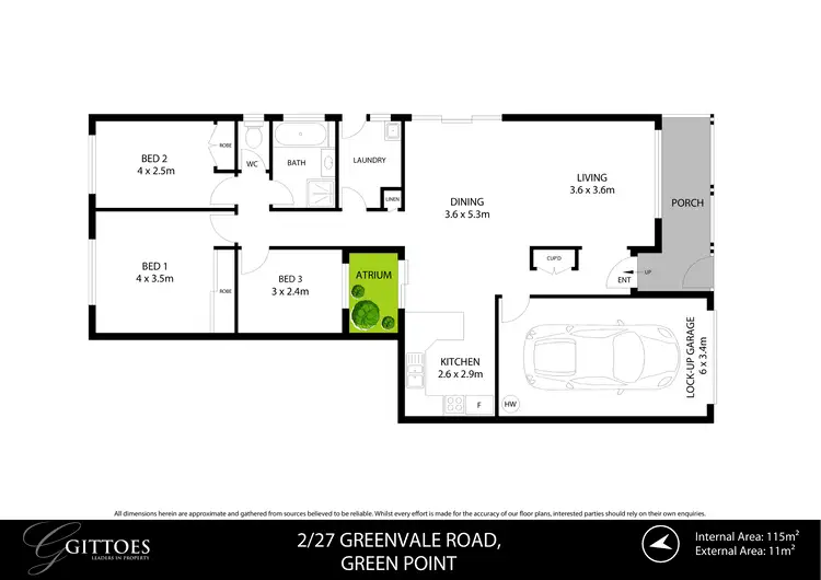 Floorplan of Homely semi-detached listing, 2/27 Greenvale Road, Green Point NSW 2251