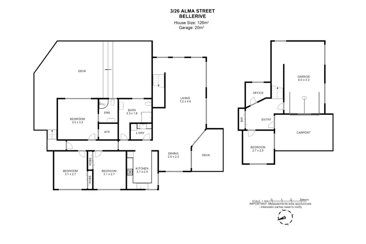 Floorplan of Homely house listing, 3/26 Alma Street, Bellerive TAS 7018