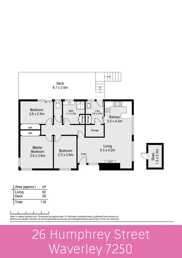 Floorplan of Homely house listing, 26 Humphrey Street, Waverley TAS 7250