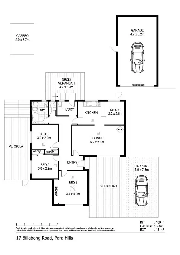 Floorplan of Homely house listing, 17 Billabong Road, Para Hills SA 5096