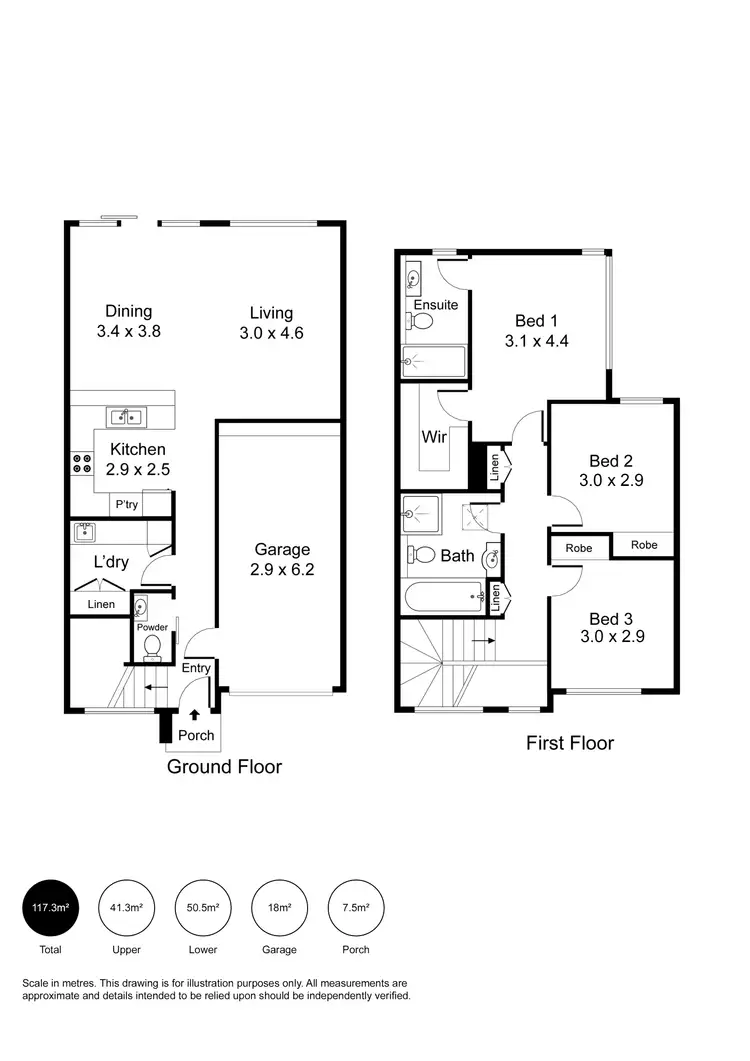 Floorplan of Homely townhouse listing, 41 Alexander Avenue, Devon Park SA 5008