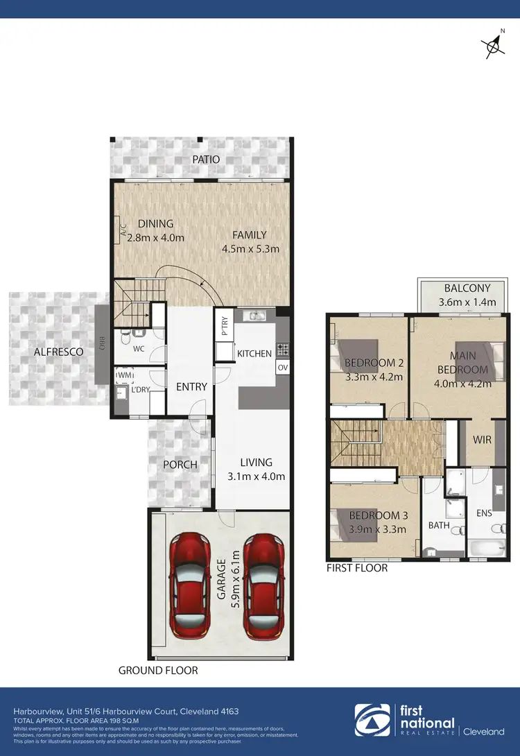 Floorplan of Homely townhouse listing, 51/6 Harbour View Court, Raby Bay QLD 4163