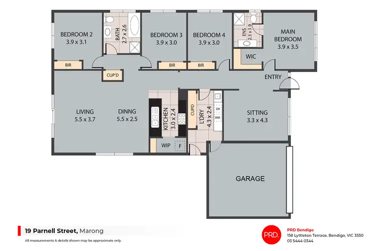 Floorplan of Homely house listing, 19 Parnell Street, Marong VIC 3515
