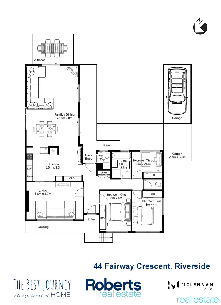 Floorplan of Homely house listing, 44 Fairway Cres, Riverside TAS 7250