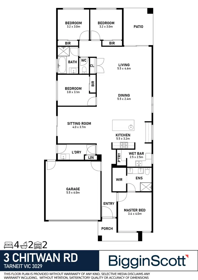 Floorplan of Homely house listing, 3 Chitwan Road, Tarneit VIC 3029