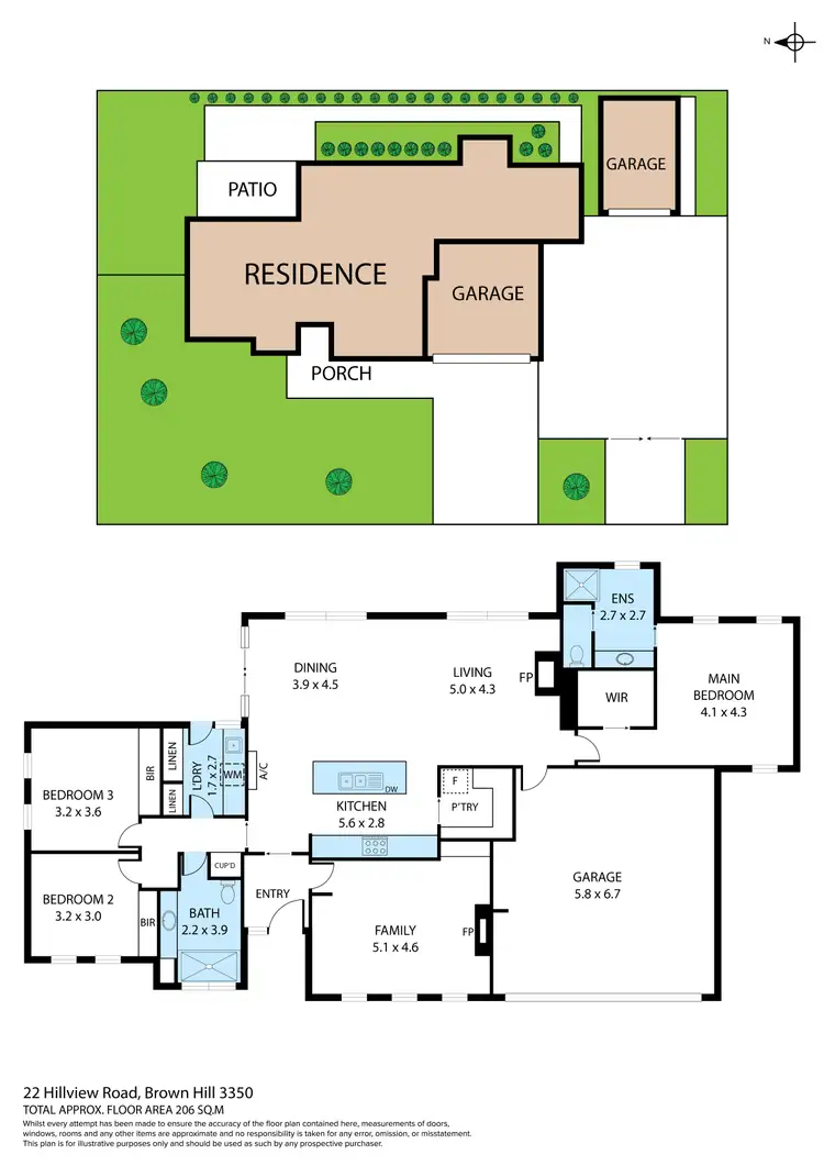 Floorplan of Homely house listing, 22 Hillview Road, Brown Hill VIC 3350