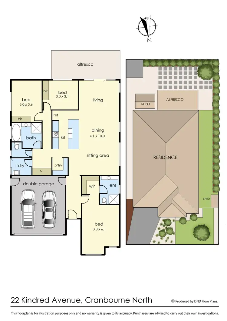 Floorplan of Homely house listing, 22 Kindred Avenue, Cranbourne North VIC 3977