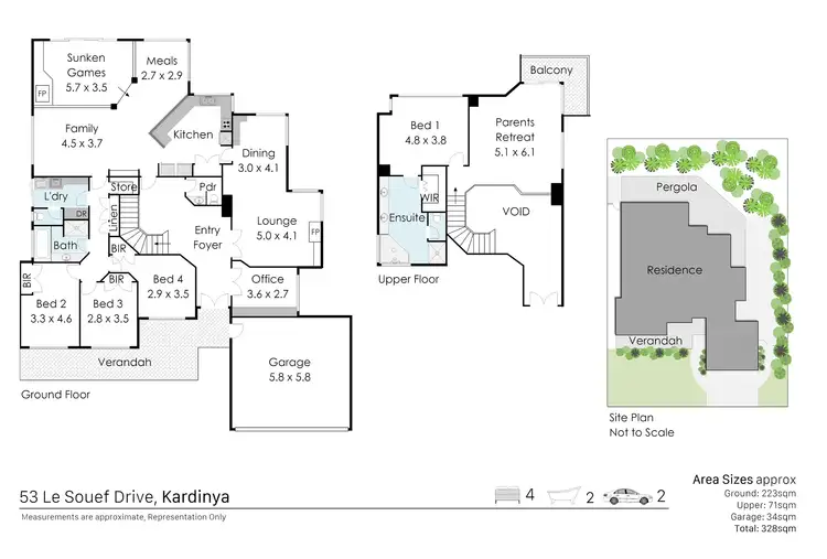 Floorplan of Homely house listing, 53 Le Souef Drive, Kardinya WA 6163