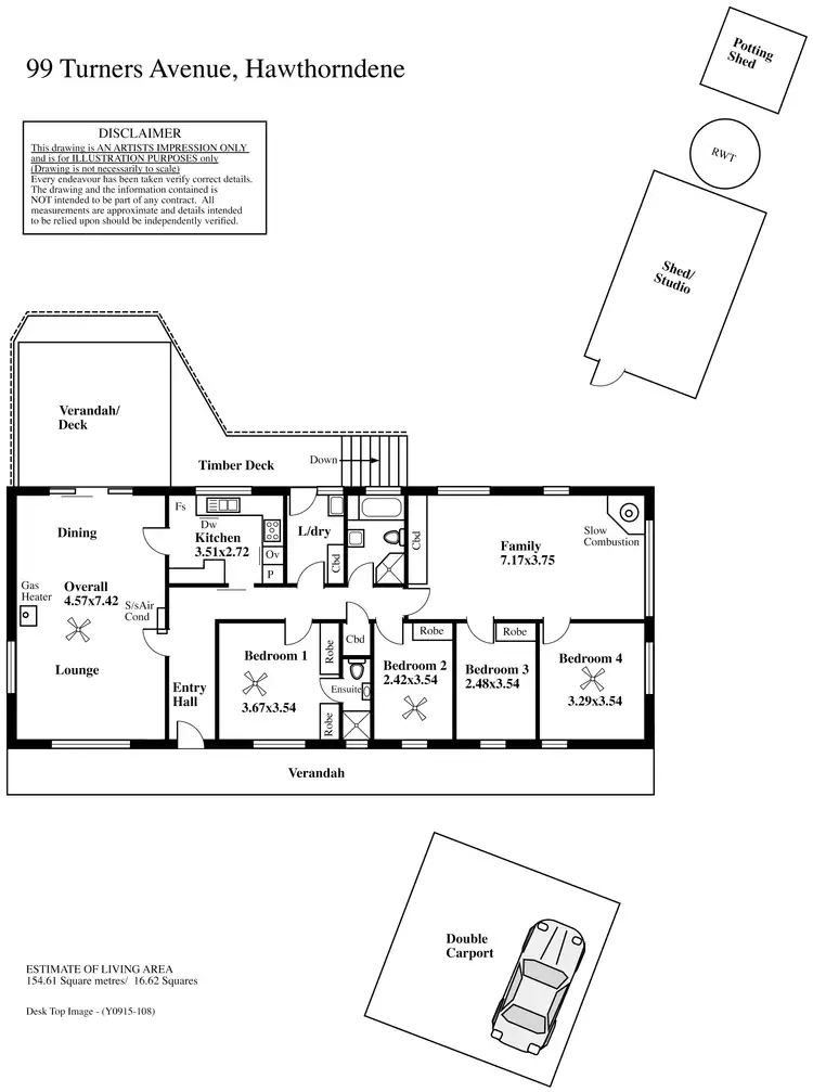 Floorplan of Homely house listing, 99 Turners Avenue, Hawthorndene SA 5051