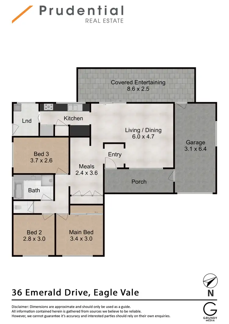 Floorplan of Homely house listing, 36 Emerald Drive, Eagle Vale NSW 2558