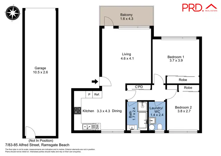 Floorplan of Homely unit listing, 7/83-85 Alfred Street, Ramsgate Beach NSW 2217