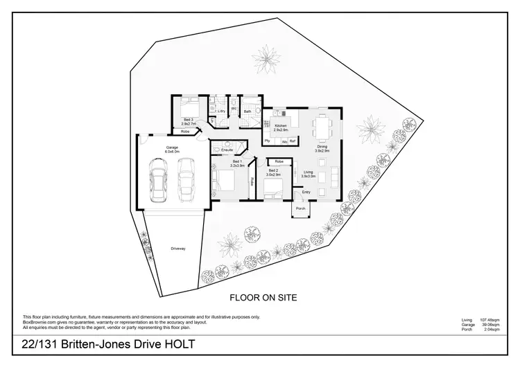 Floorplan of Homely townhouse listing, 22/131 Britten-Jones Drive, Holt ACT 2615