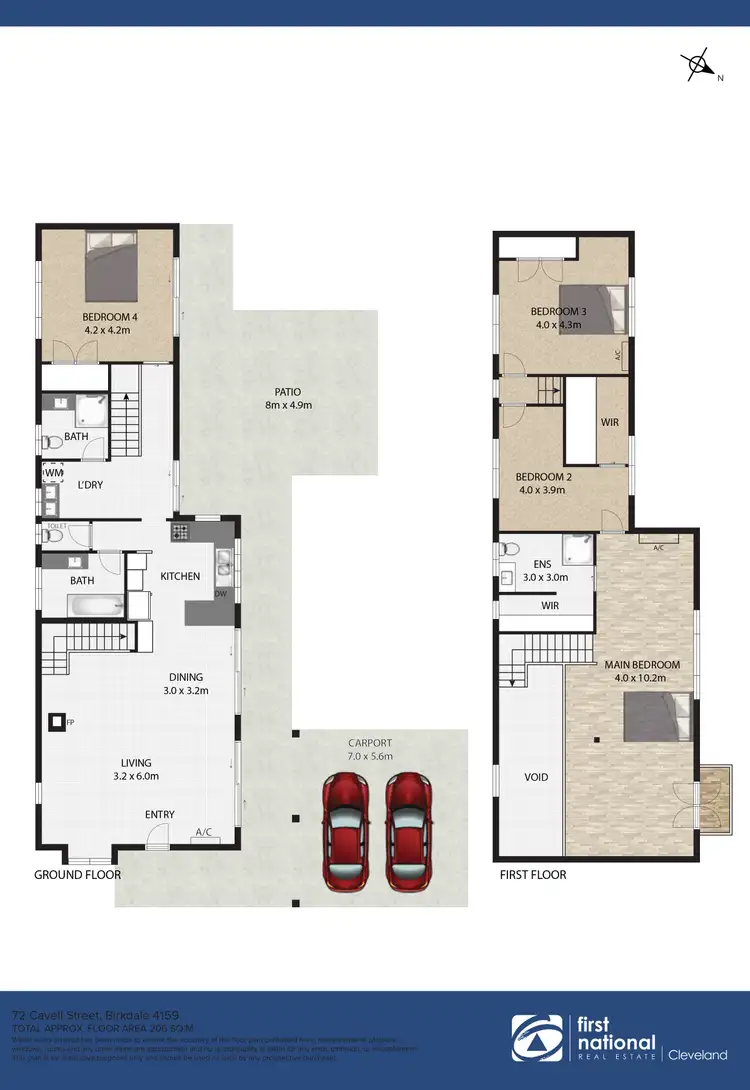 Floorplan of Homely house listing, 72 Cavell Street, Birkdale QLD 4159