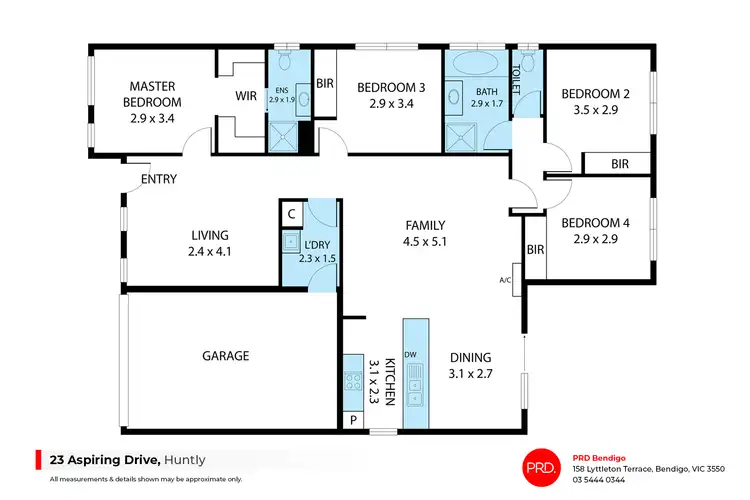Floorplan of Homely house listing, 23 Aspiring Drive, Huntly VIC 3551