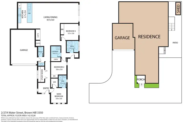 Floorplan of Homely unit listing, 2/27A Water Street, Brown Hill VIC 3350