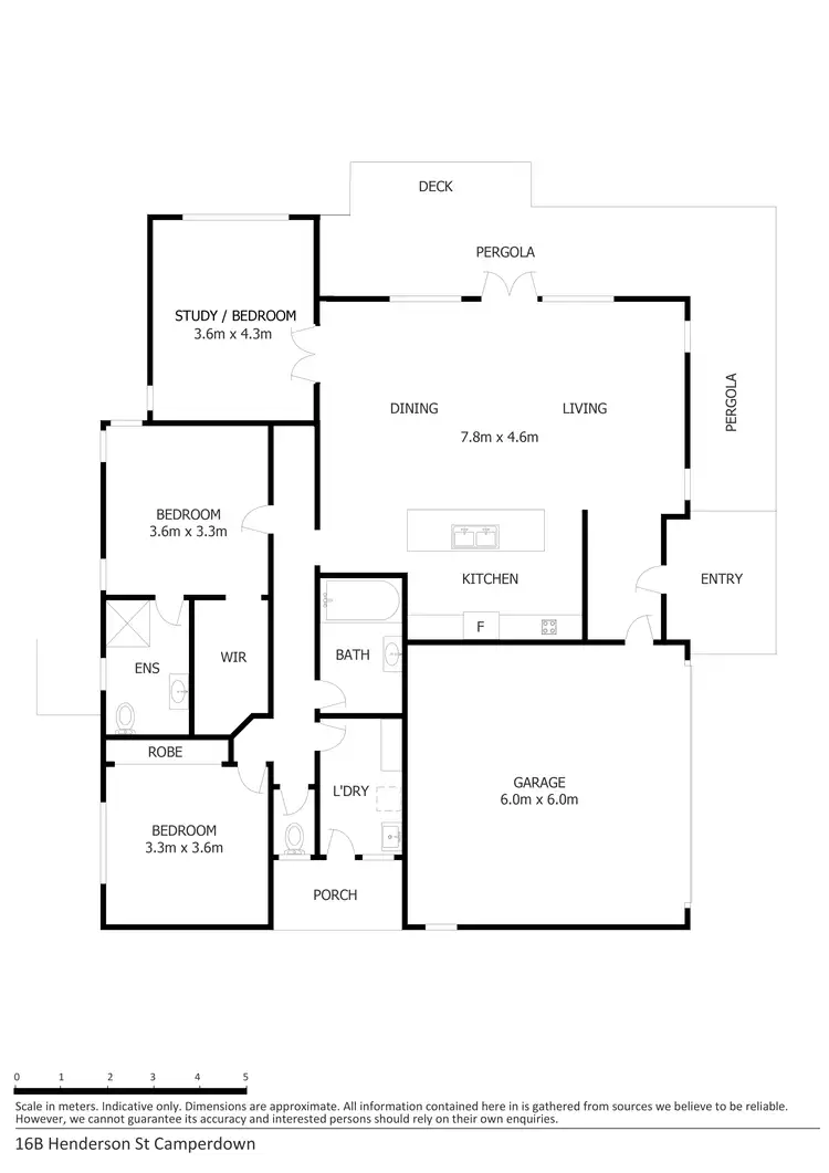 Floorplan of Homely house listing, 16B Henderson Street, Camperdown VIC 3260