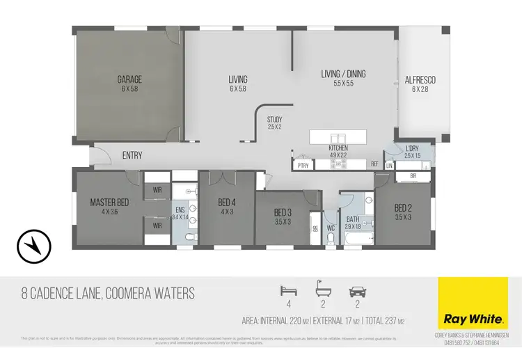 Floorplan of Homely house listing, 8 Cadence Lane, Coomera Waters QLD 4209
