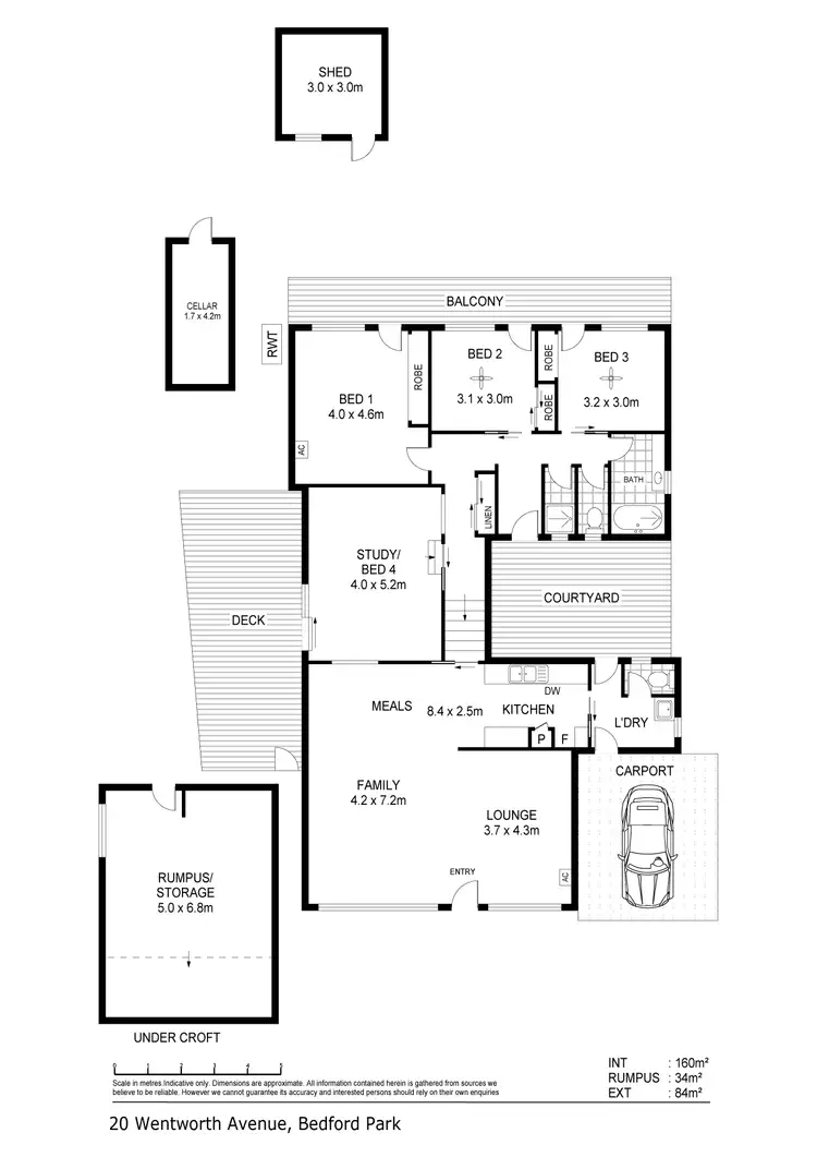 Floorplan of Homely house listing, 20 Wentworth Avenue, Bedford Park SA 5042