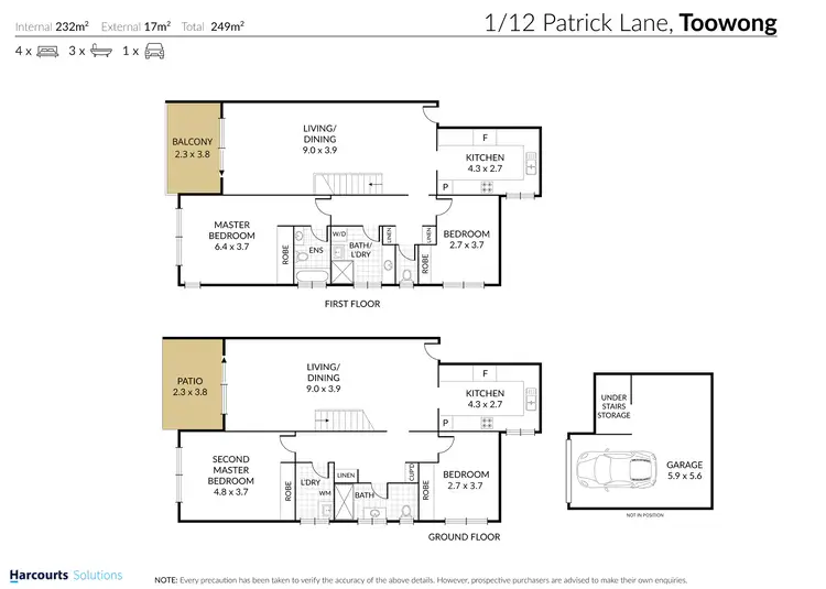 Floorplan of Homely apartment listing, 1/12 Patrick Lane, Toowong QLD 4066