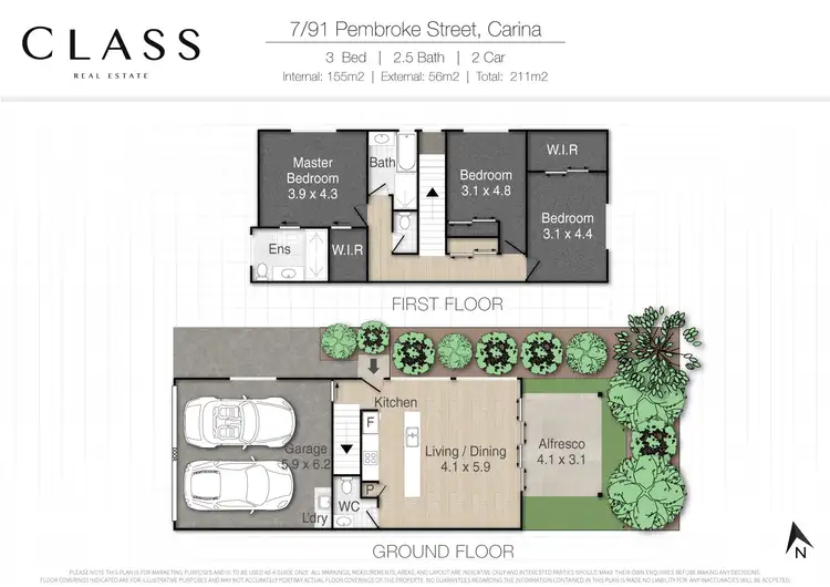 Floorplan of Homely townhouse listing, 7/91-93 Pembroke Street, Carina QLD 4152