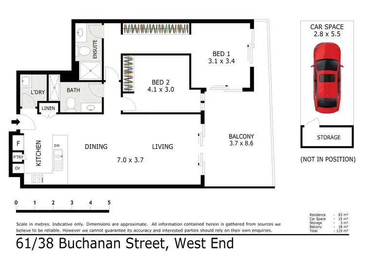 Floorplan of Homely apartment listing, 61/38 Buchanan Street, West End QLD 4101