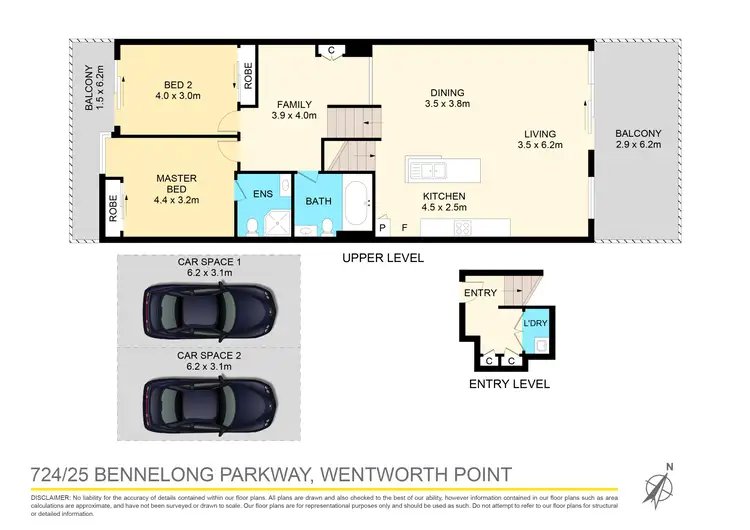 Floorplan of Homely apartment listing, 724/25 Bennelong Pkwy, Wentworth Point NSW 2127