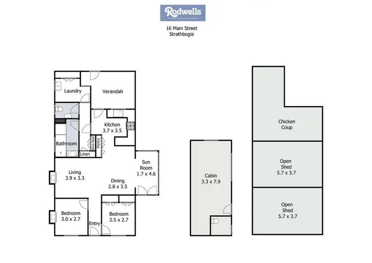 Floorplan of Homely house listing, 16 Main Street, Strathbogie VIC 3666
