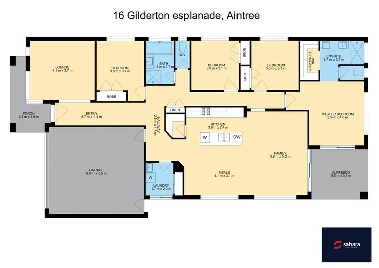 Floorplan of Homely house listing, 16 Gilderton Esplanade, Aintree VIC 3336