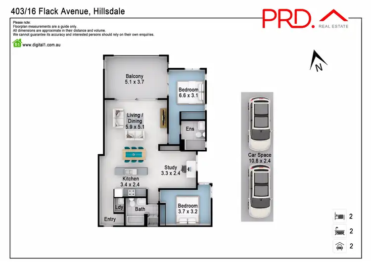 Floorplan of Homely unit listing, 403/16 Flack Avenue, Hillsdale NSW 2036
