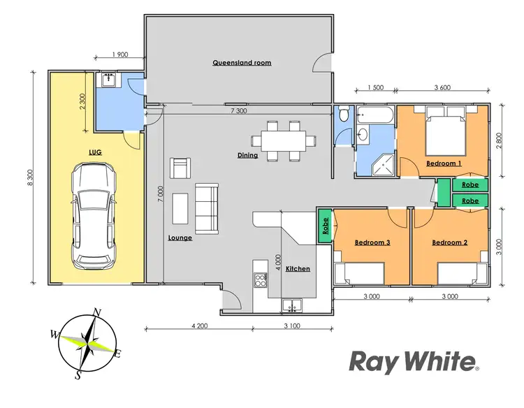 Floorplan of Homely semi-detached listing, 1/54 Kurrajong Crescent, Taree NSW 2430