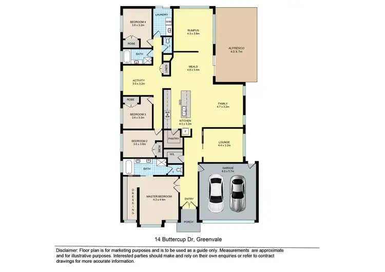 Floorplan of Homely house listing, 14 Buttercup Drive, Greenvale VIC 3059
