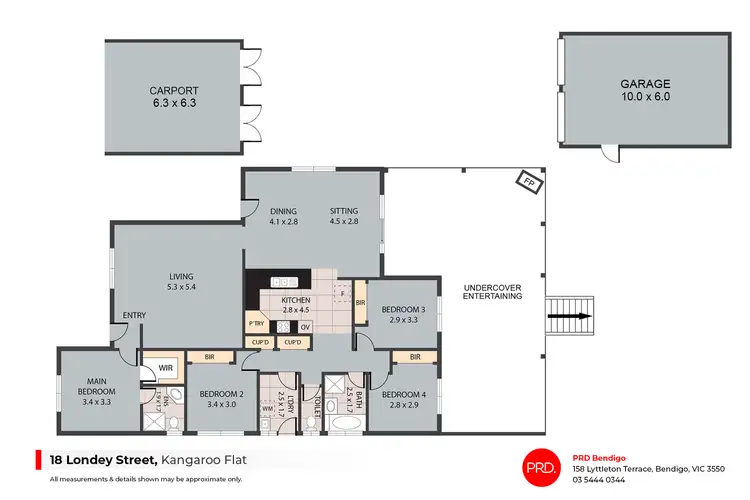 Floorplan of Homely house listing, 18 Londey Street, Kangaroo Flat VIC 3555
