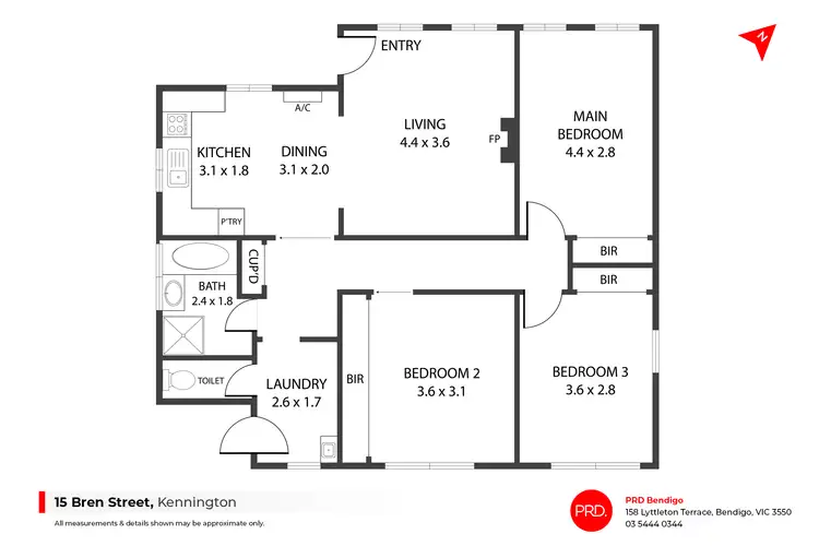 Floorplan of Homely house listing, 15 Bren Street, Kennington VIC 3550