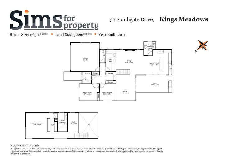 Floorplan of Homely house listing, 53 Southgate Drive, Kings Meadows TAS 7249