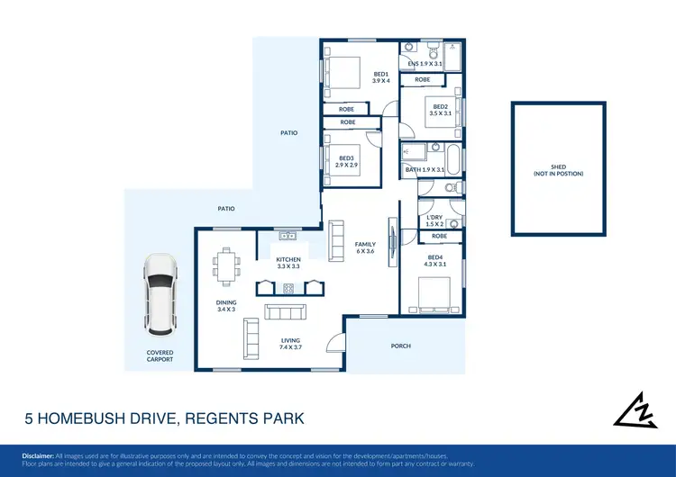 Floorplan of Homely house listing, 5 Homebush Drive, Regents Park QLD 4118