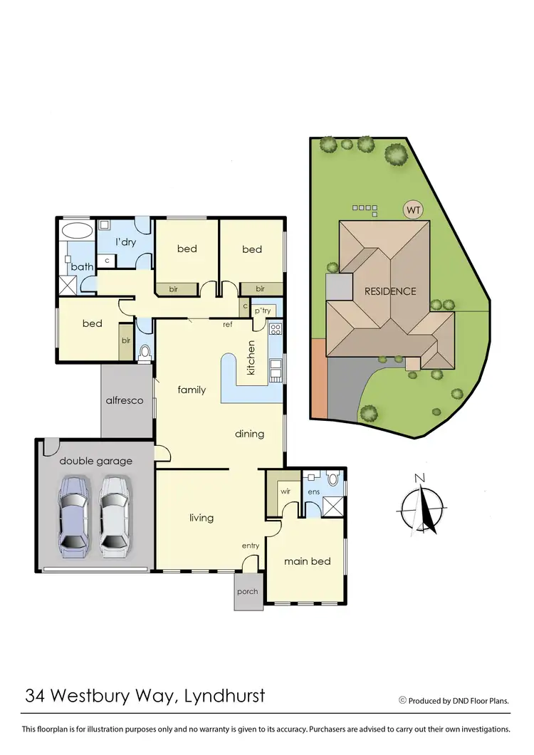 Floorplan of Homely house listing, 34 Westbury Way, Lyndhurst VIC 3975