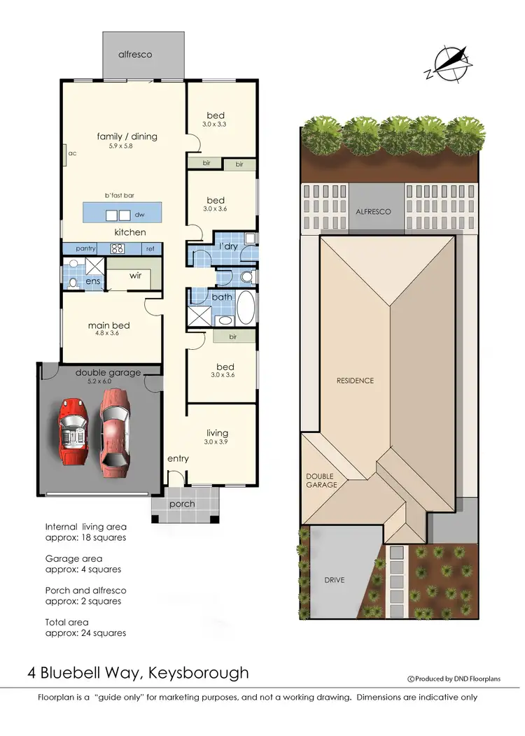 Floorplan of Homely house listing, 4 Bluebell Way, Keysborough VIC 3173