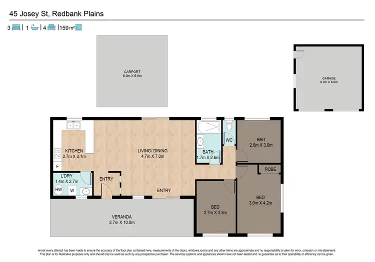 Floorplan of Homely house listing, 45 Josey Street, Redbank Plains QLD 4301