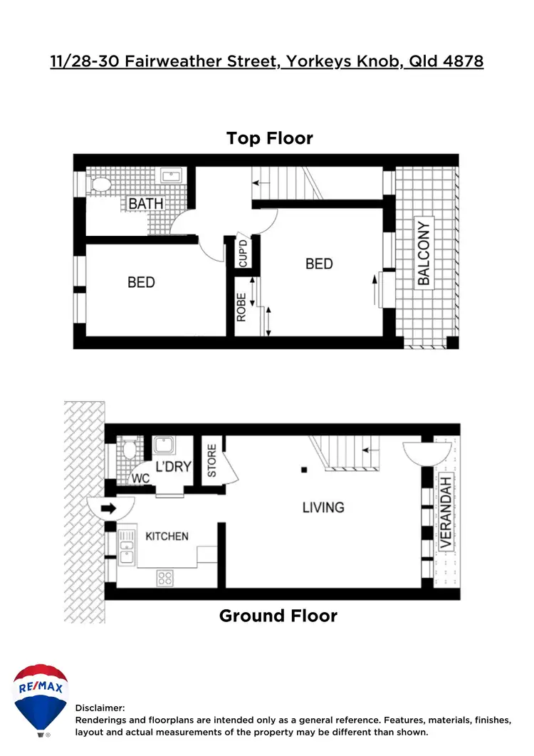 Floorplan of Homely townhouse listing, 11/28-30 Fairweather Street, Yorkeys Knob QLD 4878