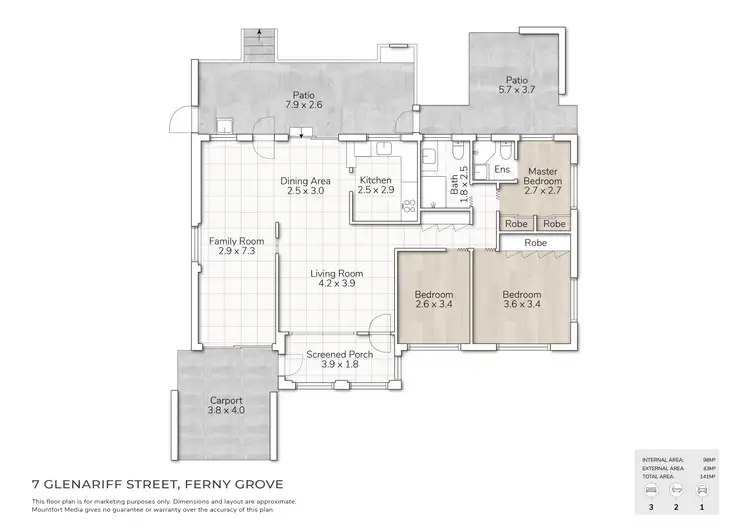 Floorplan of Homely house listing, 7 Glenariff Street, Ferny Grove QLD 4055