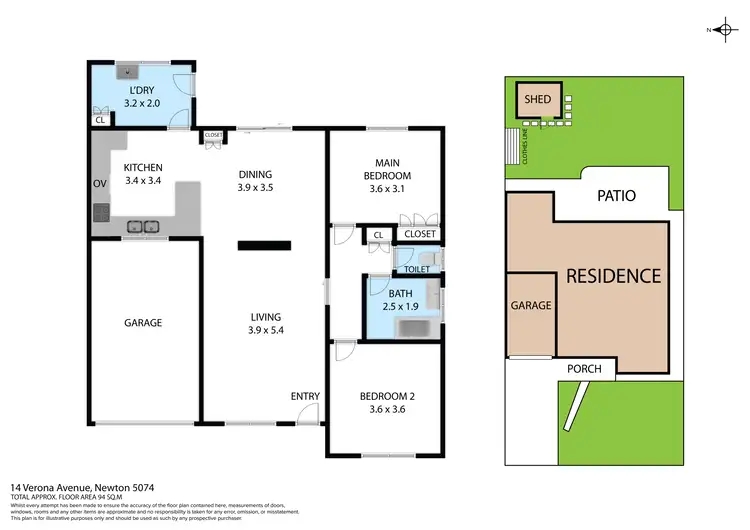 Floorplan of Homely house listing, 14 Verona Avenue, Newton SA 5074