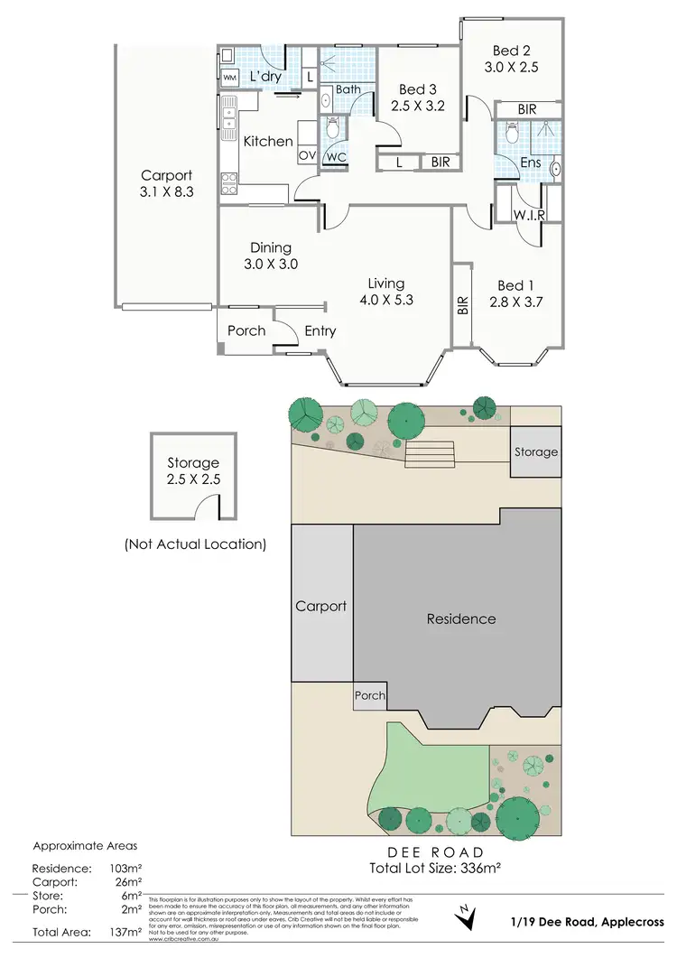 Floorplan of Homely house listing, 1/19 Dee Road, Applecross WA 6153