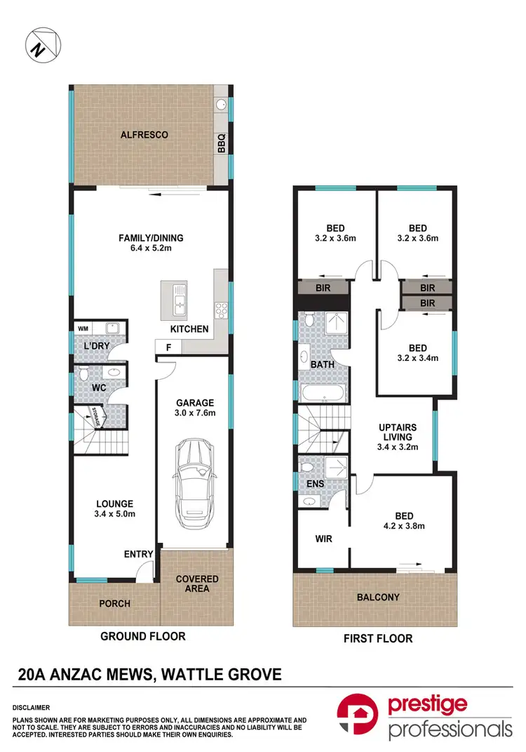 Floorplan of Homely house listing, 20A Anzac Mews, Wattle Grove NSW 2173
