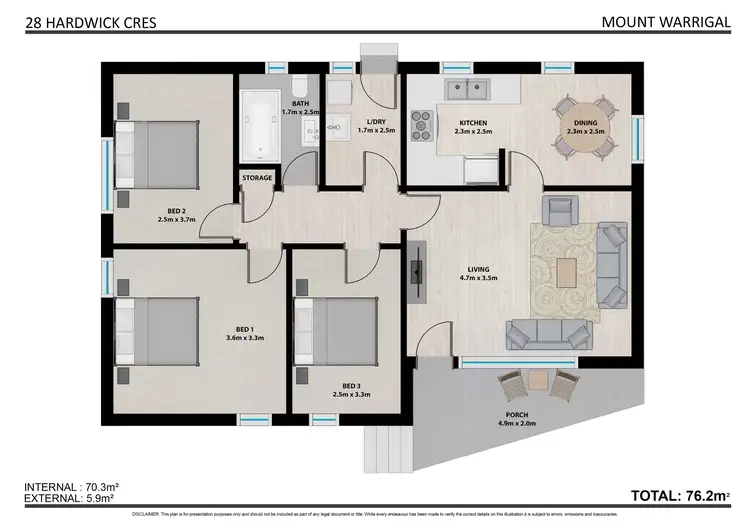 Floorplan of Homely house listing, 28 Hardwick Crescent, Mount Warrigal NSW 2528