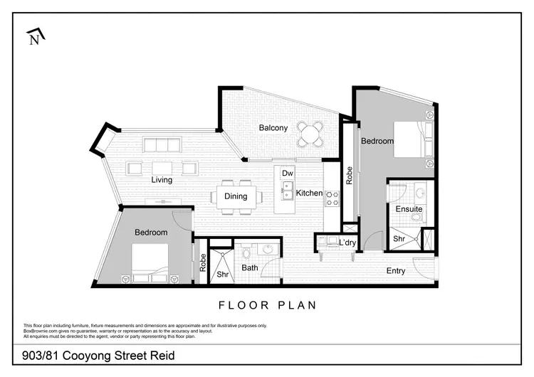 Floorplan of Homely apartment listing, 903/81 Cooyong Street, Reid ACT 2612