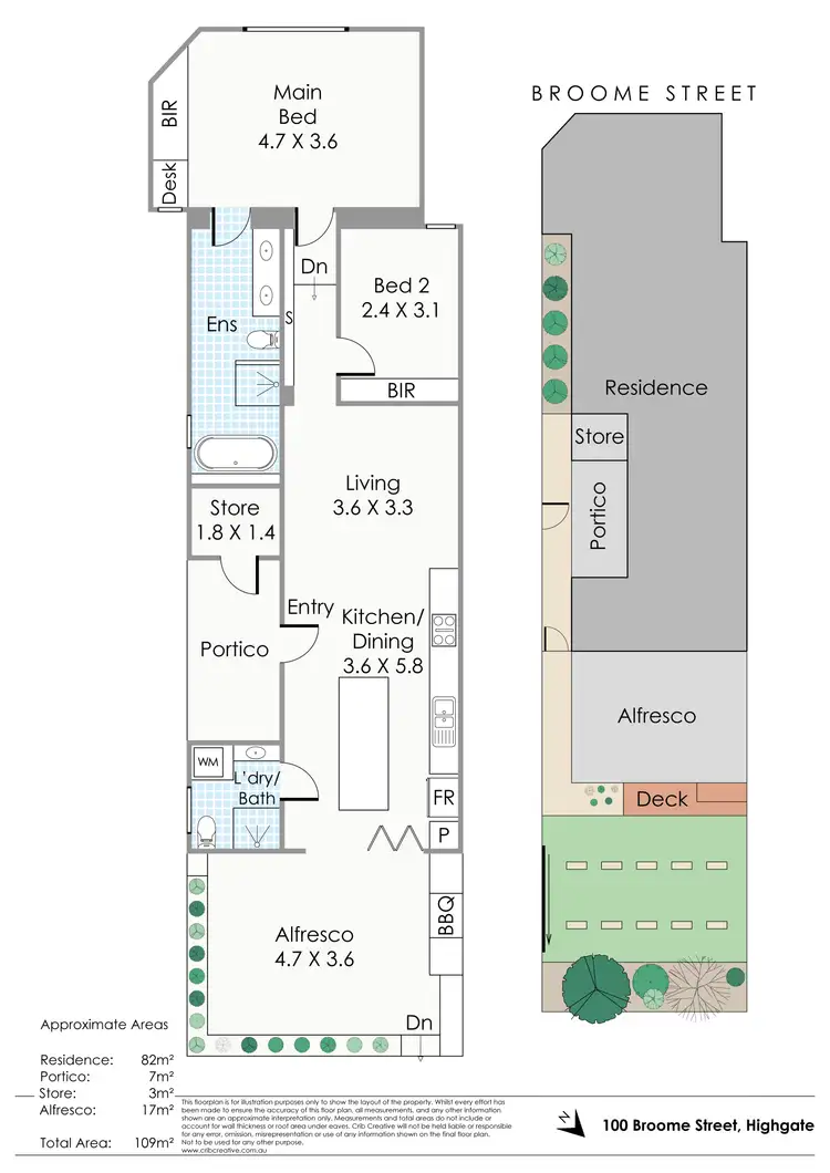 Floorplan of Homely house listing, 100 Broome Street, Highgate WA 6003