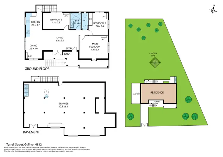 Floorplan of Homely house listing, 1 Tyrrell Street, Gulliver QLD 4812